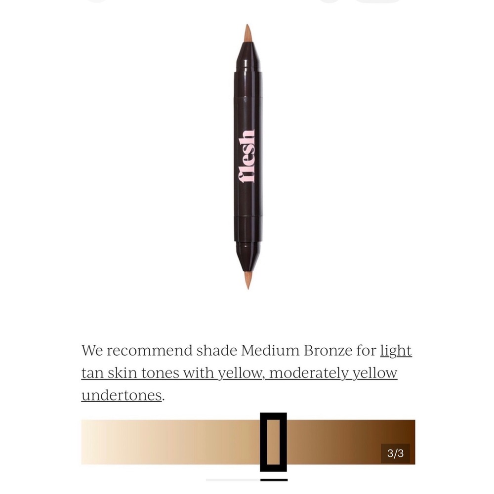 Flesh Hide the Evidence Double Concealer 07 Medium Bronze Dual-Ended Stick NEW